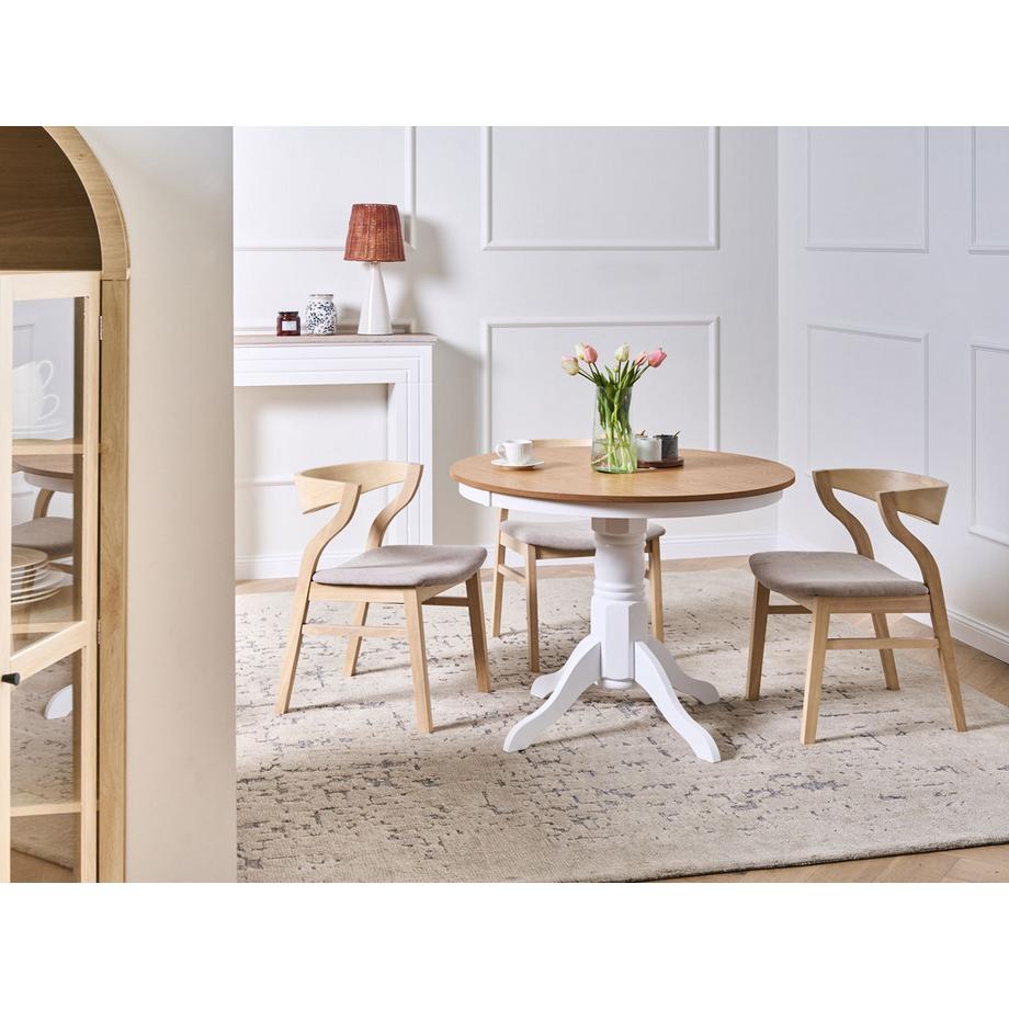 Beliani Tavolo da pranzo en Legno di caucciù  AKRON  