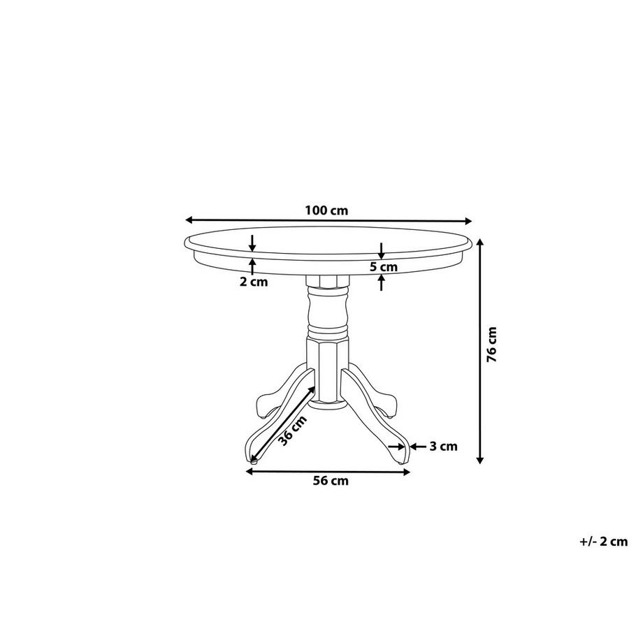 Beliani Tavolo da pranzo en Legno di caucciù  AKRON  