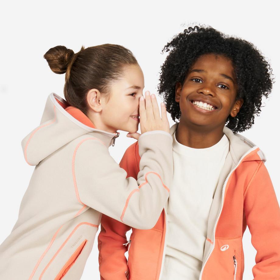 DECATHLON  Fleecejacke 500 Kinder warm wendbar Polyester 