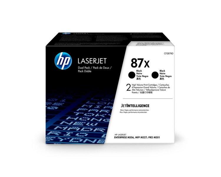 Image of Hewlett-Packard HP Toner-Modul 87X schwarz CF287XD LJ Enterprise M527 2 Stück - ONE SIZE