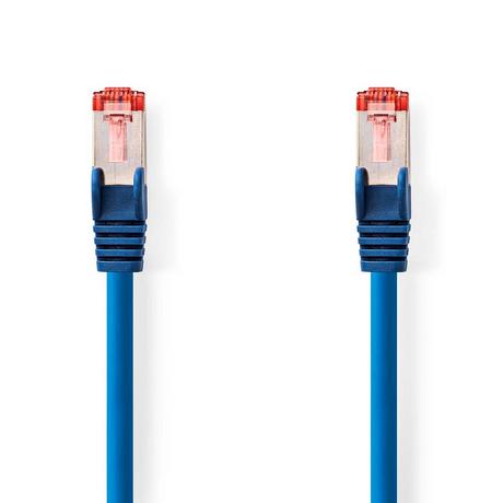 Nedis  Câble réseau Cat6 | RJ45 Mâle | RJ45 Mâle | S / FTP | 2,00 m | Round | Lszh | Bleu | Étiquette 
