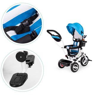 Northio  Triciclo, carrozza con ruote, tetto blu girevole 