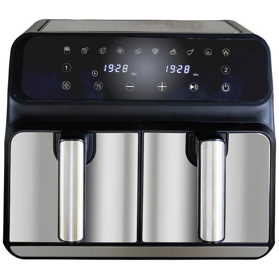 UNOLD Doppelkammer-Heissluftfritteuse ca. 8 Litern Fassungsvermögen  