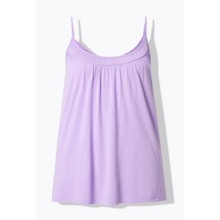 Ulla Popken Top gesmokter Ausschnitt A-Linie Spaghettiträger  