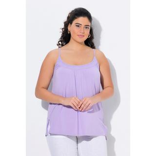 Ulla Popken Top gesmokter Ausschnitt A-Linie Spaghettiträger  