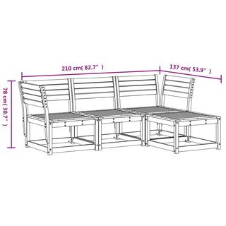 VidaXL Salon de jardin bois de douglas  