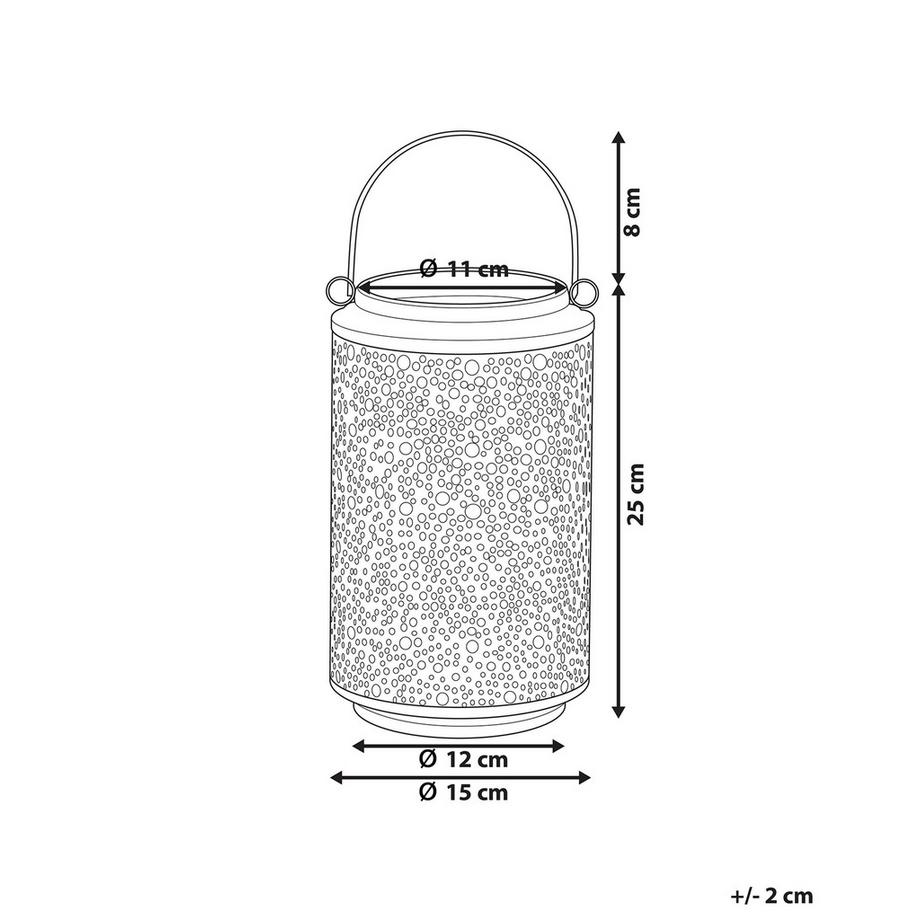 Beliani  Lanterne en Métal Glamour CORFU 