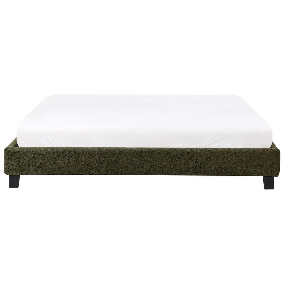 Beliani Lit sans tête de lit en Bouclé Minimaliste ROANNE  