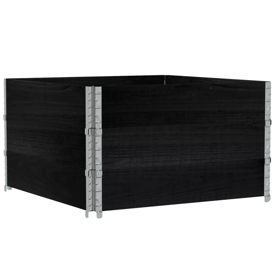 VidaXL - Jardinière bois de pin, One Size, Noir