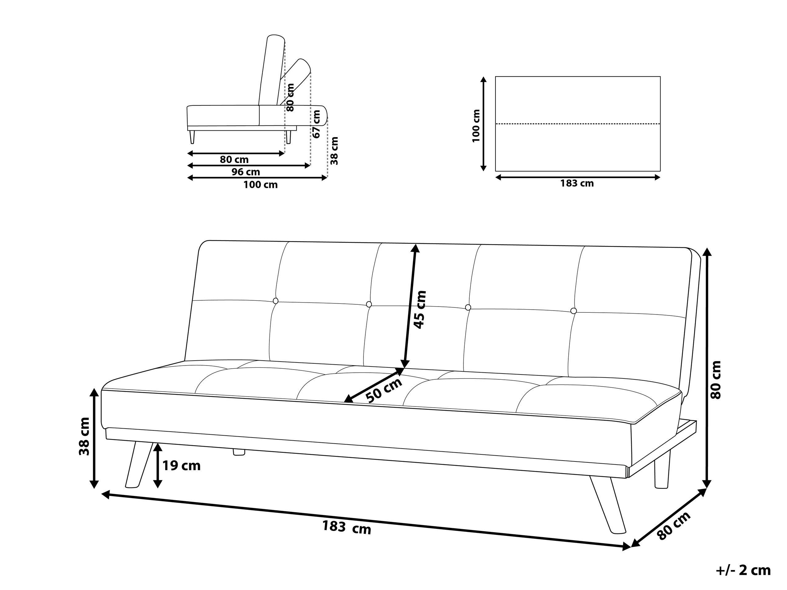 Beliani Schlafsofa aus Polyester Klassisch FROYA  