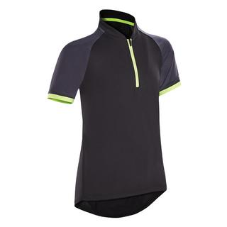 BTWIN  Maillot manches courtes vélo enfant 500 noir et jaune 