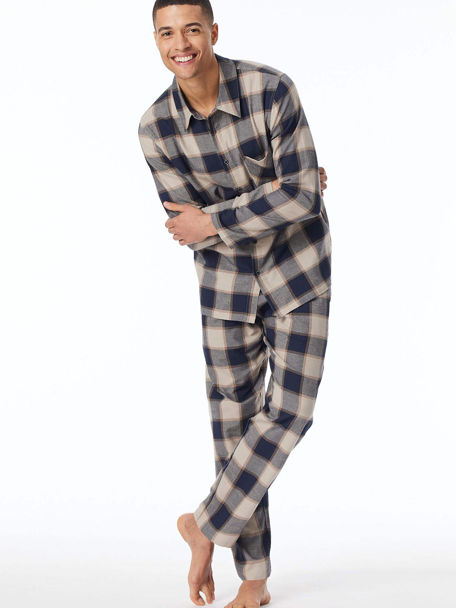 Schiesser Selected Premium Warming Pigiama a Quadri  