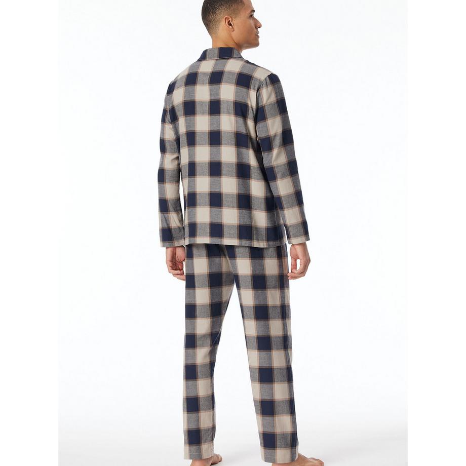 Schiesser Selected Premium Warming Karierter Pyjama  