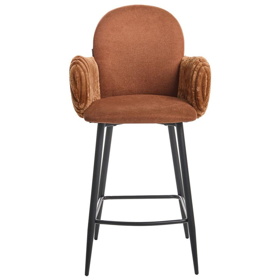 Beliani Set di 2 sedie alte en Tessuto Retrò AMITY  