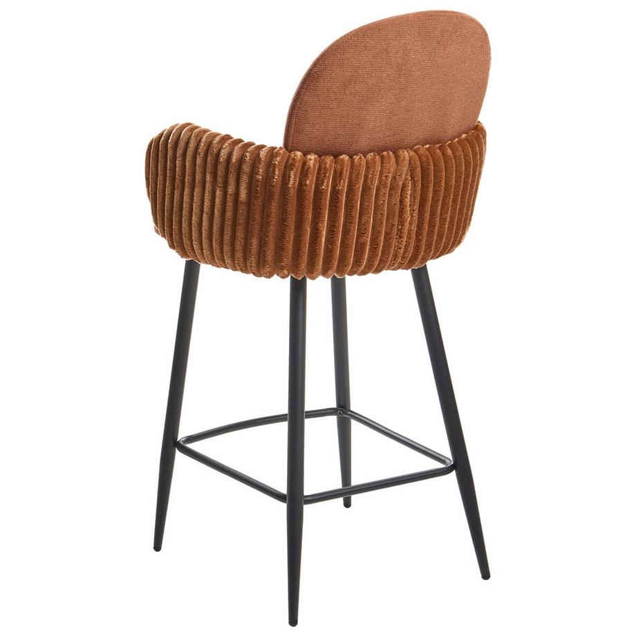 Beliani Set di 2 sedie alte en Tessuto Retrò AMITY  