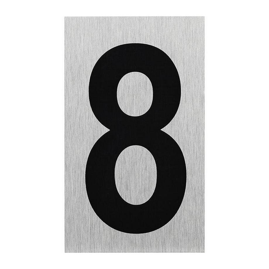 Plaque de porte en aluminium " 8 " 100x60mm