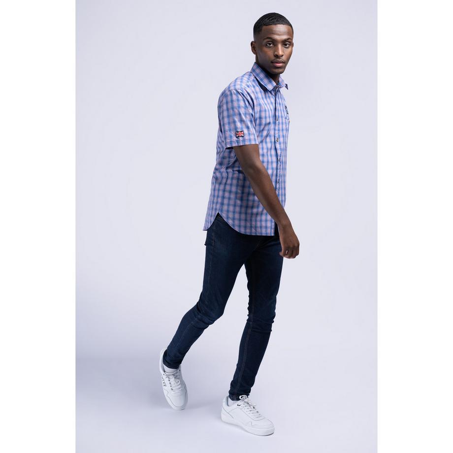 LONSDALE Holmbuch Camicia Maniche Corte Vestibilità Slim  