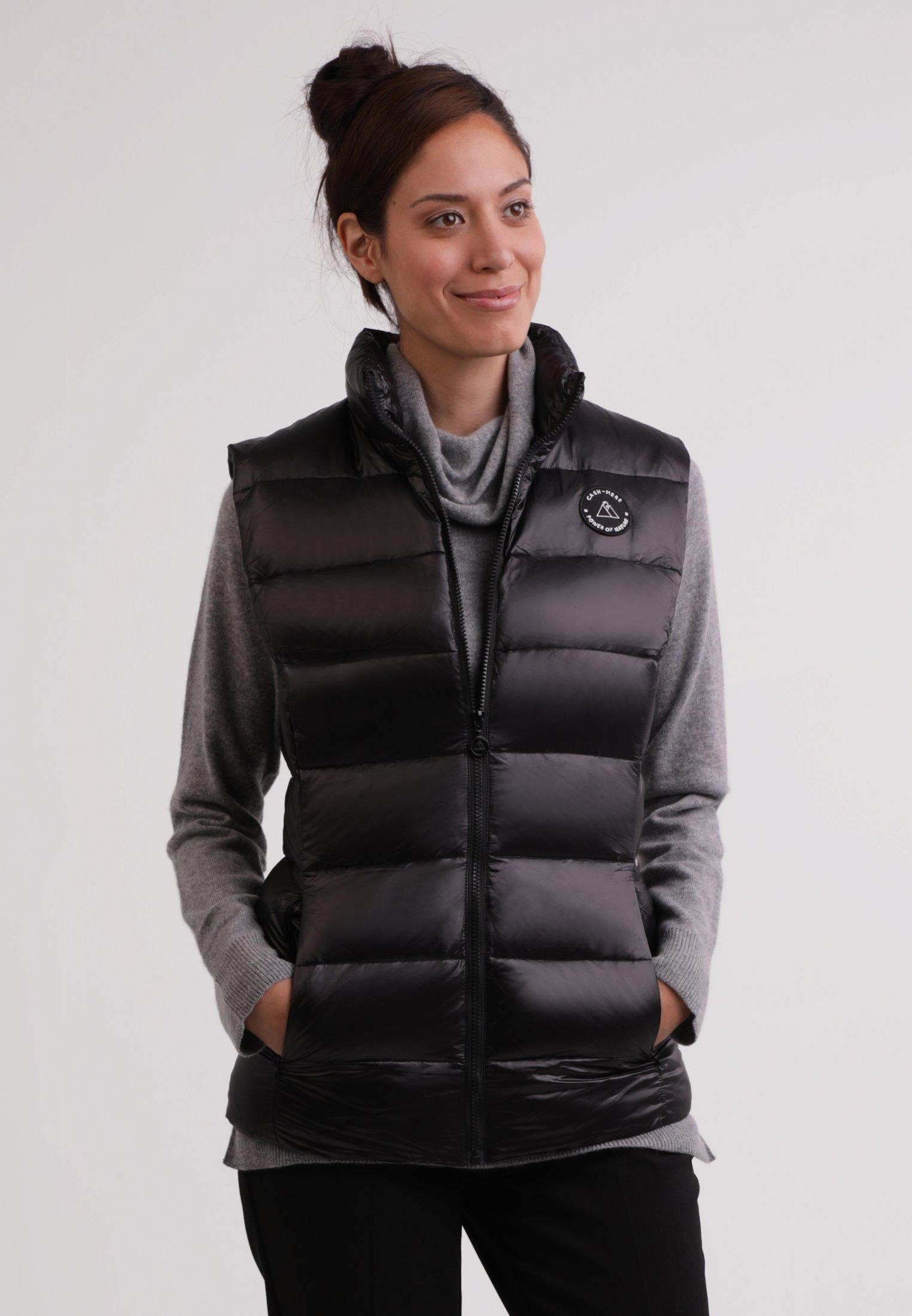 Image of Daunengilet Mit Kaschmirfutter In Glänzender Optik Damen Schwarz XS