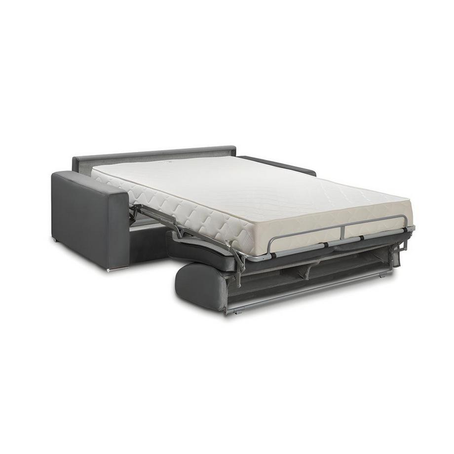 Vente-unique Canapé 3 places conible express en velours CALIFE Couchage 1Matelas  