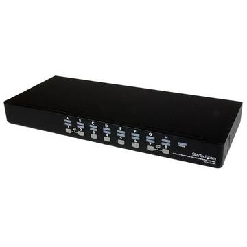 Kit de commutateur KVM USB à montage sur rack 1U 16 ports avec affichage à l'écran et câbles