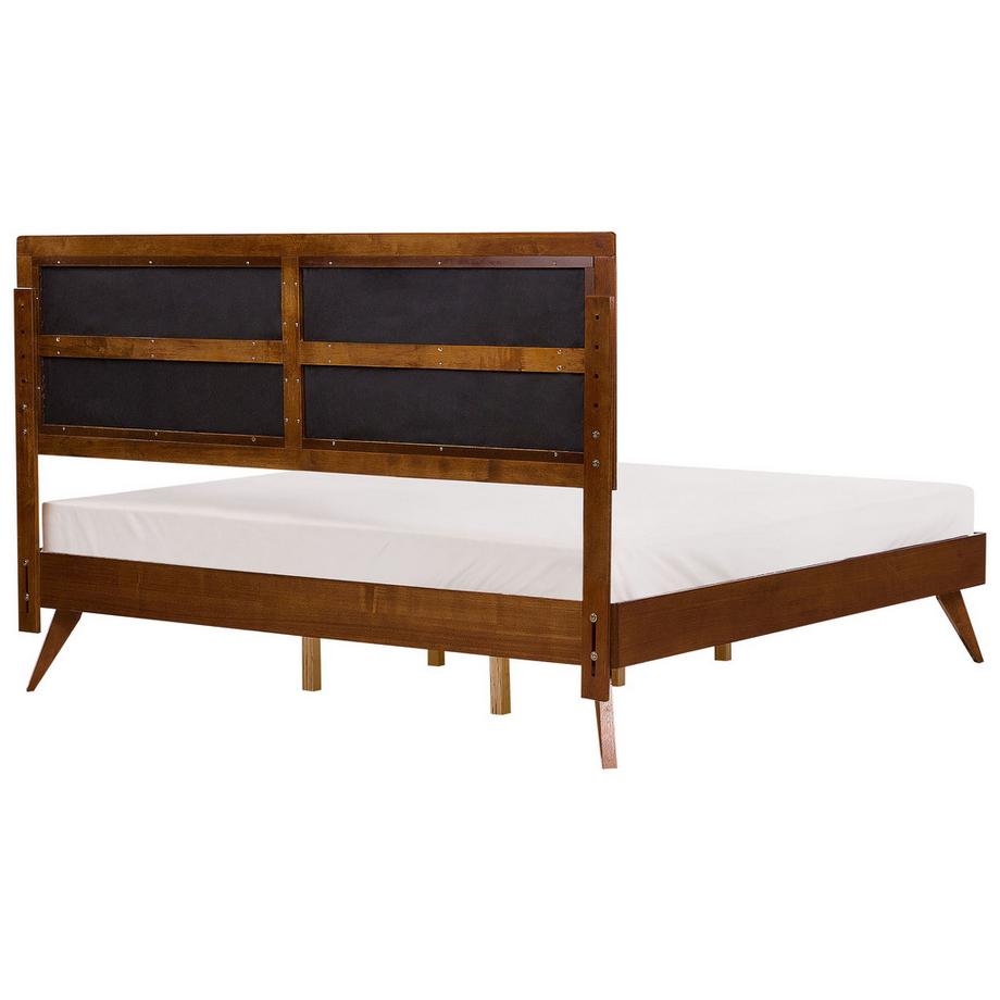 Beliani Lit avec sommier en MDF Rétro POISSY  