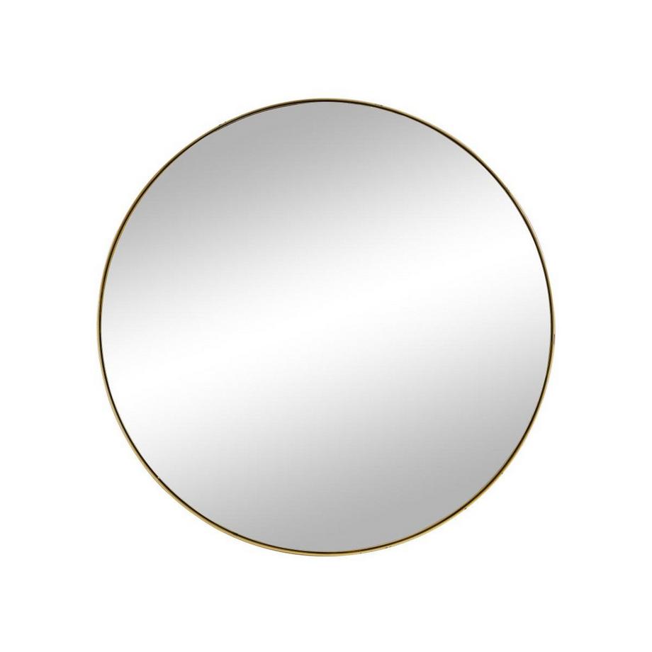 Miroir mural rond en métal - D.80 cm - Doré  - JAFFREL