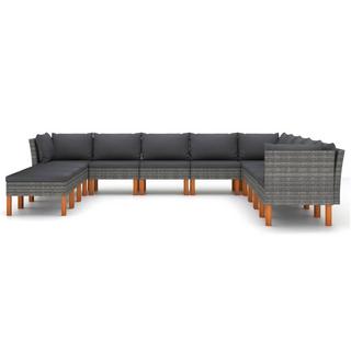 VidaXL Garten-sofa-set poly-rattan  