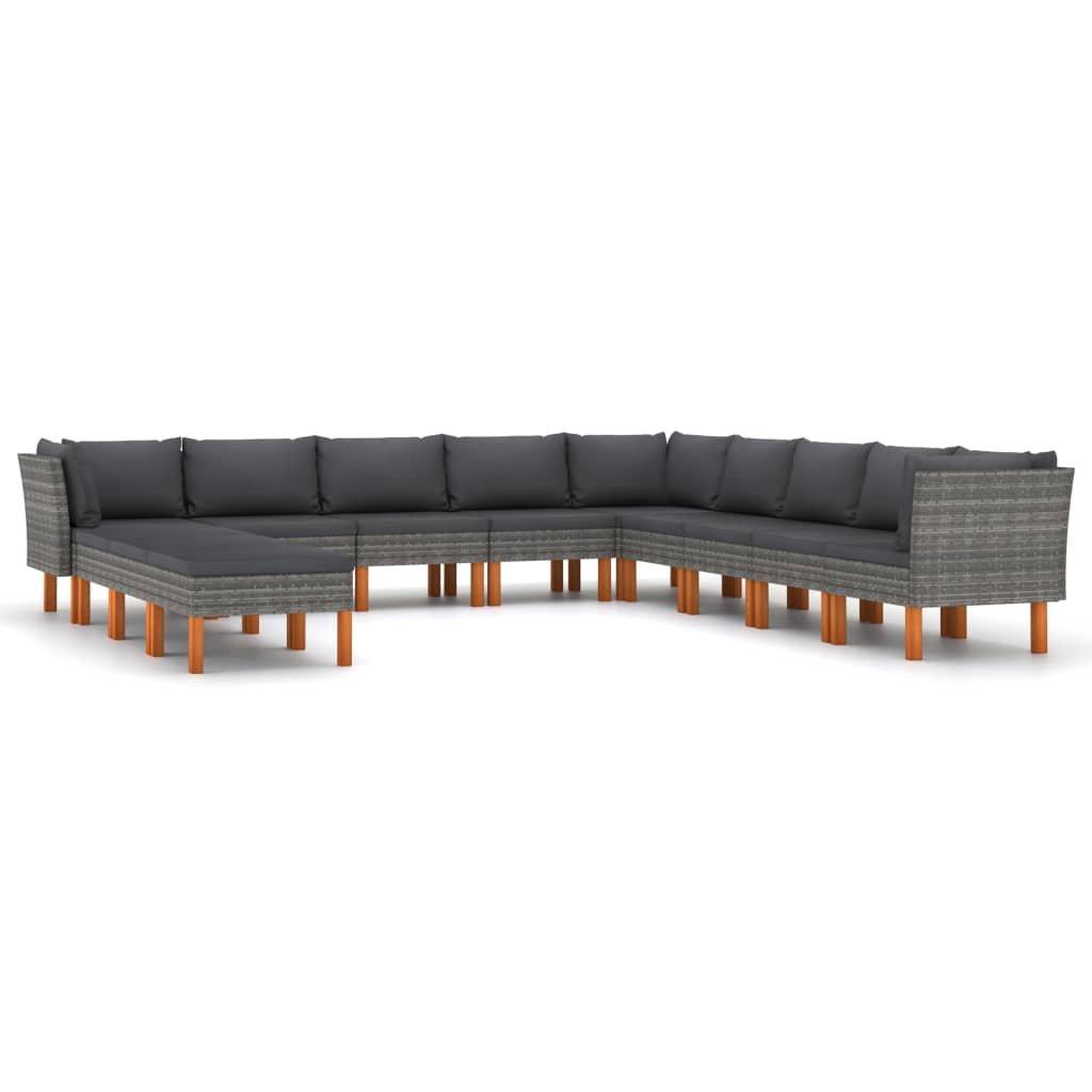 VidaXL Garten-sofa-set poly-rattan  