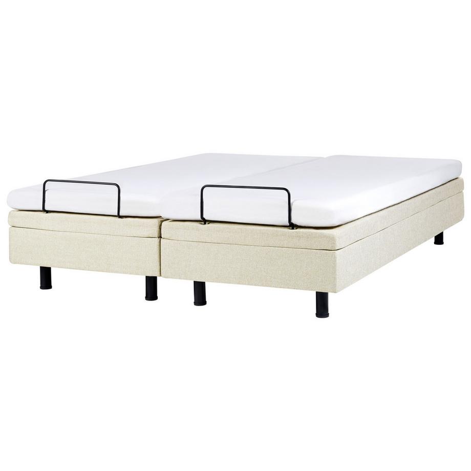 Beliani Lit réglable sans tête de lit en Tissu  CASTELLAN  