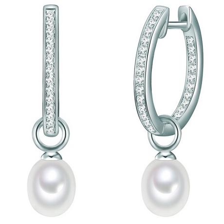 Valero Pearls  Femme Créoles en argent 