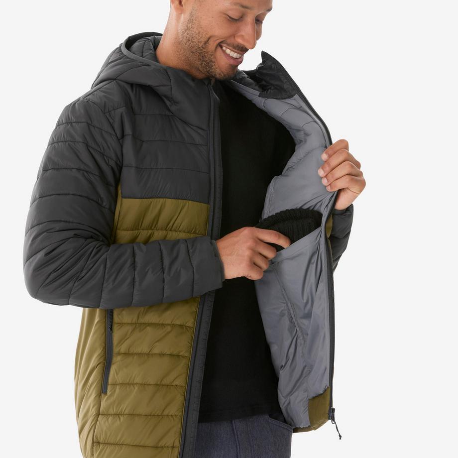QUECHUA MH500 Daunenjacke mit Kapuze  