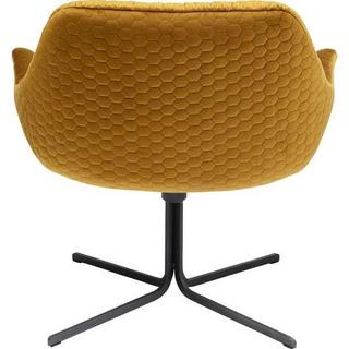 mutoni Fauteuil pivotant Bristol jaune  