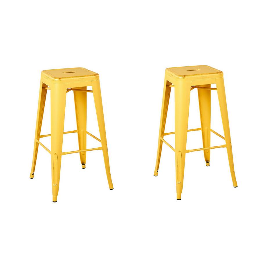 Lot de 2 tabourets de bar en Acier  CABRILLO