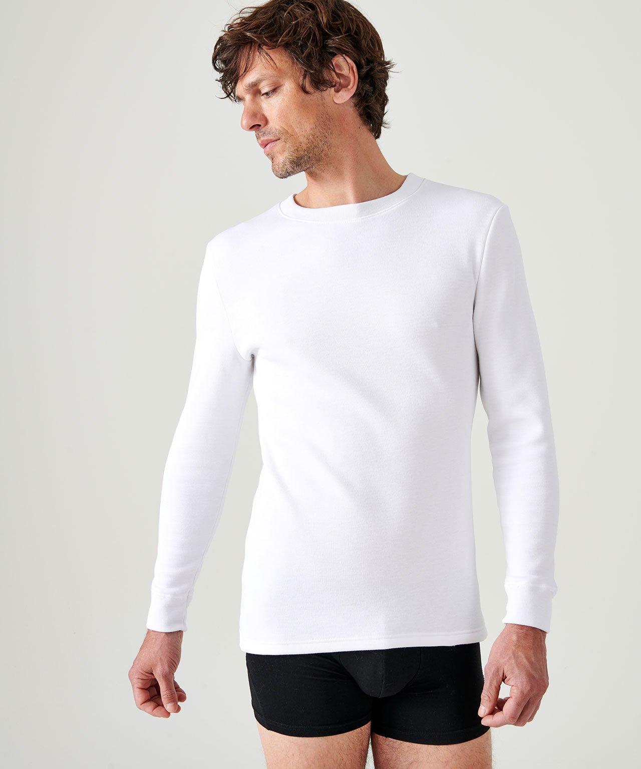 Image of Langärmeliges Shirt. Herren Weiss M