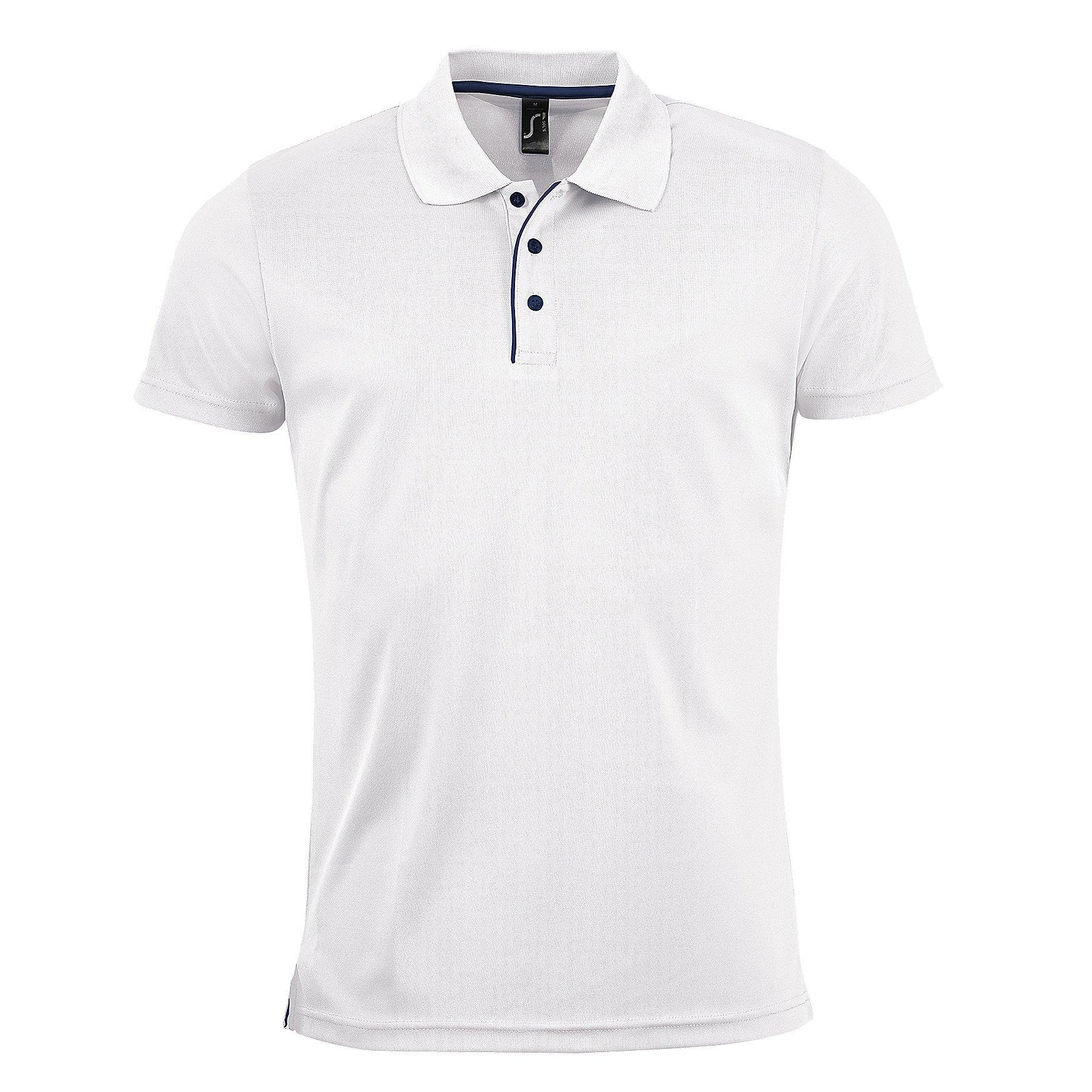 Image of Pique Polo Shirt Performer, Kurzarm Herren Weiss S