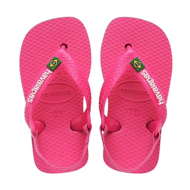 Image of Havaïanas Baby Brazil Logo Unisex Rosa 23.5