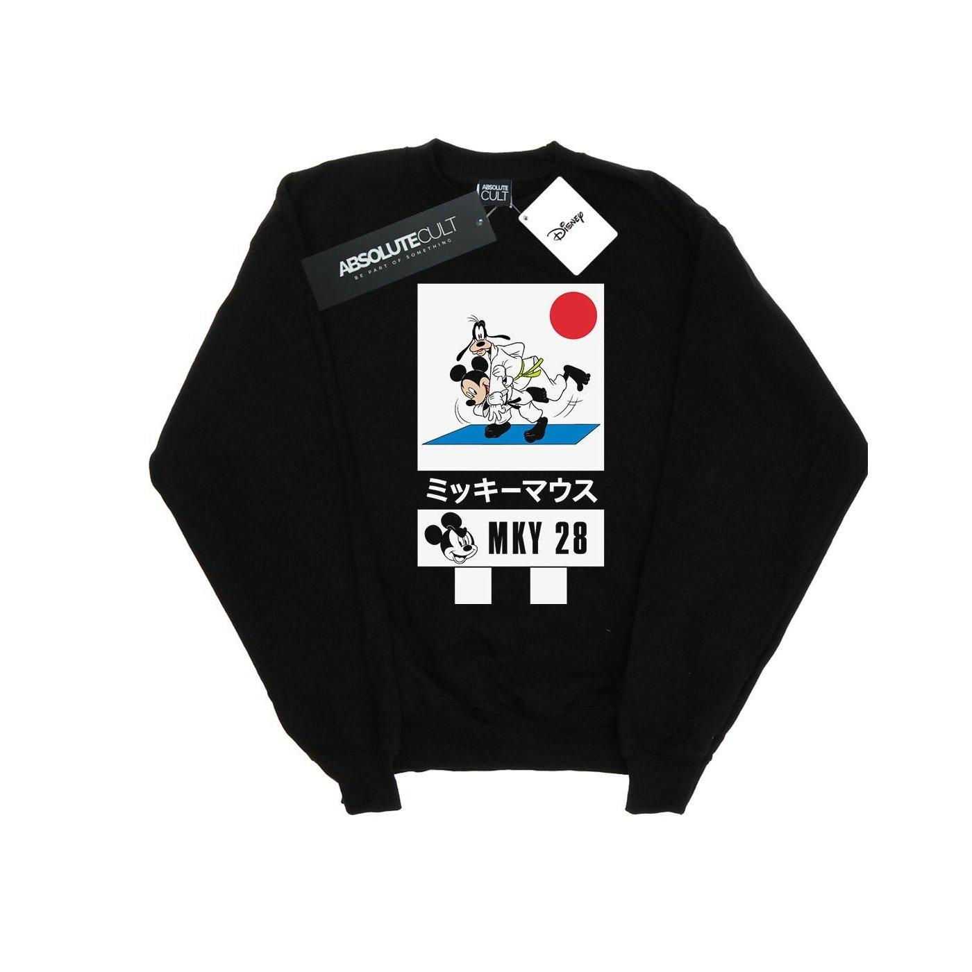 Image of Mickey And Goofy Karate Sweatshirt Unisex Schwarz 116