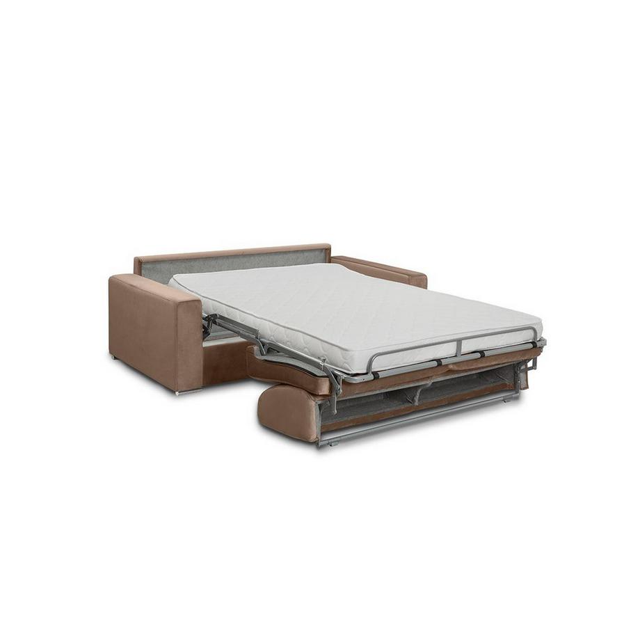 Vente-unique Canapé 2 places conible express en velours CALITO Couchage lattes larges Matelas  