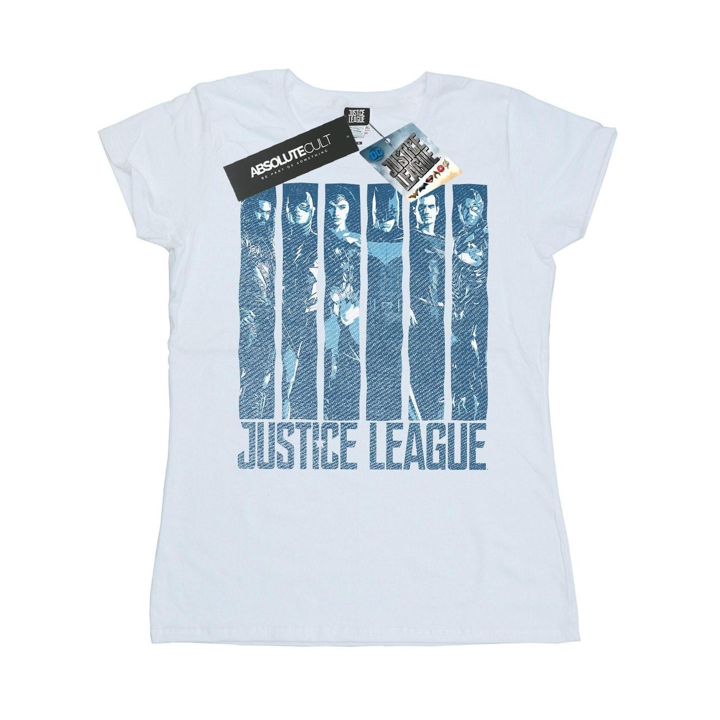 Image of Justice League Movie Double Indigo Tshirt Damen Weiss L