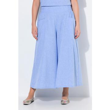 Gonna pantalone a palazzo in misto lino fino al ginocchio con taglio della gamba ampio
