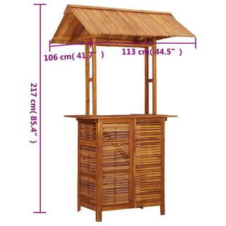 VidaXL Table de bar bois  