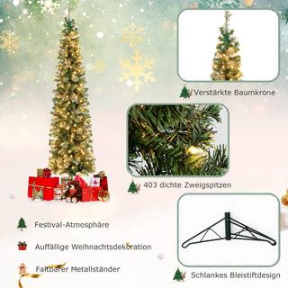 B2X Mezzo albero di Natale pre-illuminato. Mezzo albero artificiale  