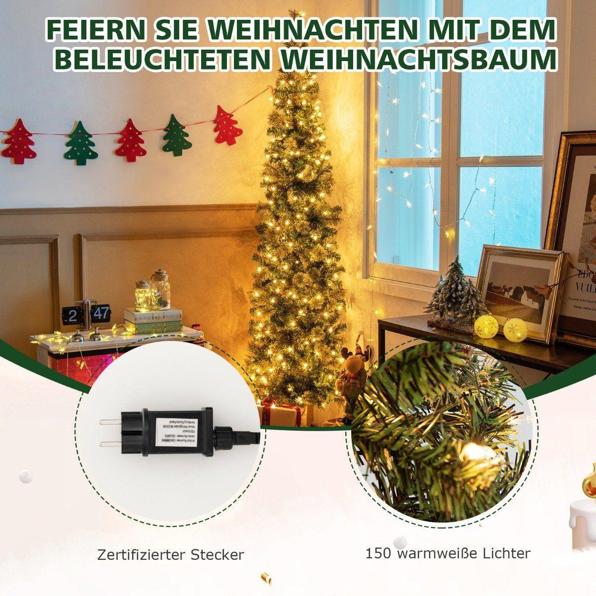 B2X Mezzo albero di Natale pre-illuminato. Mezzo albero artificiale  