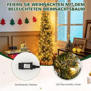 B2X Mezzo albero di Natale pre-illuminato. Mezzo albero artificiale  