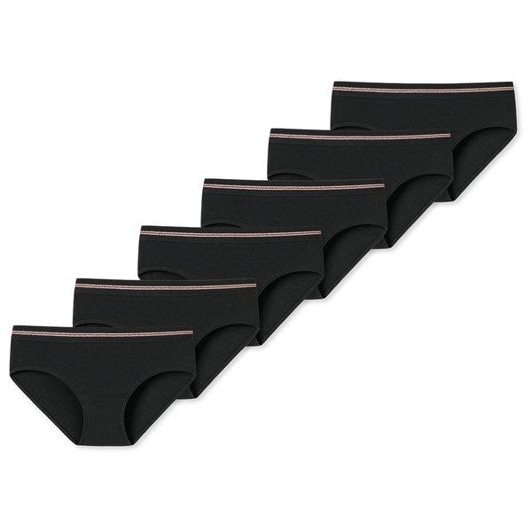Image of 6er Pack Teens Girls Long Life Cotton - Panties Mädchen Schwarz 140