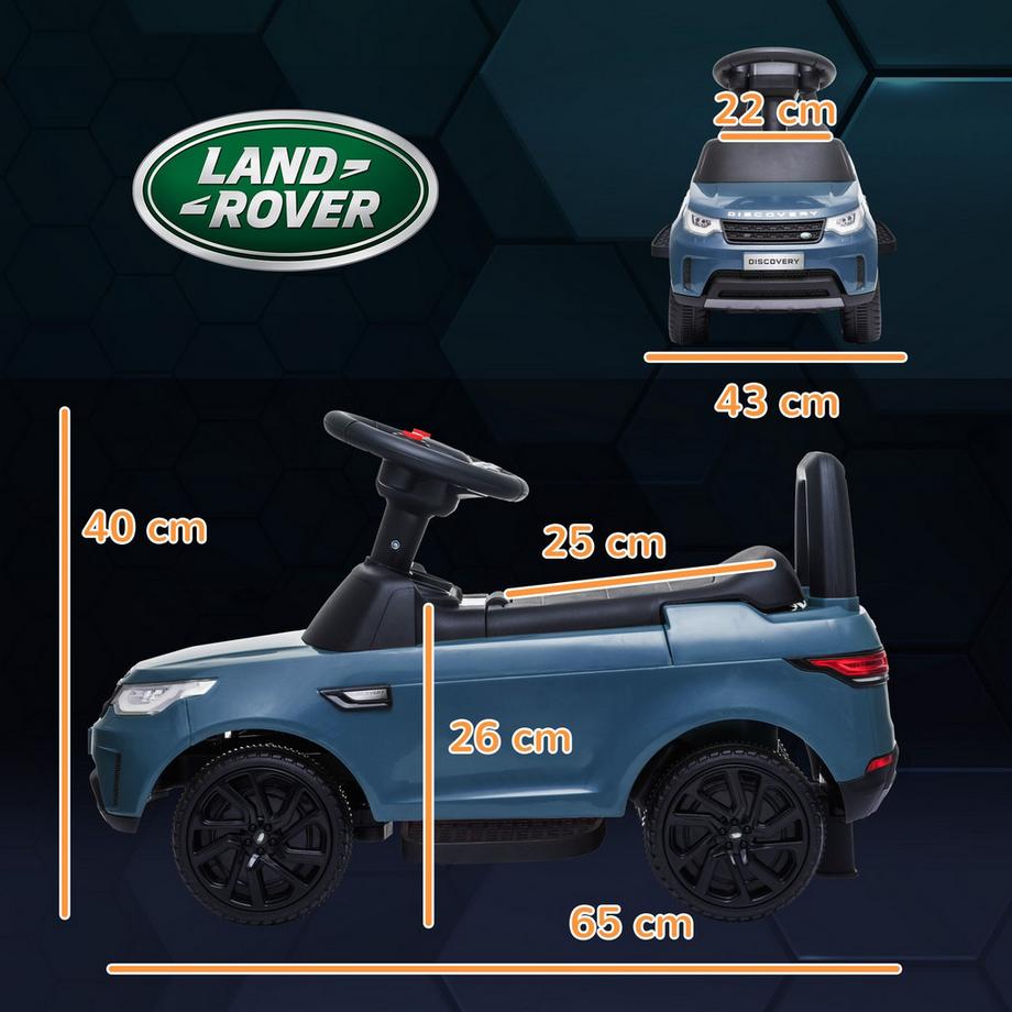 Northio  Land Rover Kinder Elektroauto 2 in 1 6V Kinderauto mit Rutschmodus, Musik, Hupe, Elektrofahrzeug, Rutschauto, Rutscherfahrzeug mit Scheinwerfer, 3 km/h, für 1,5-5 Jahre Kinder, Hellblau 