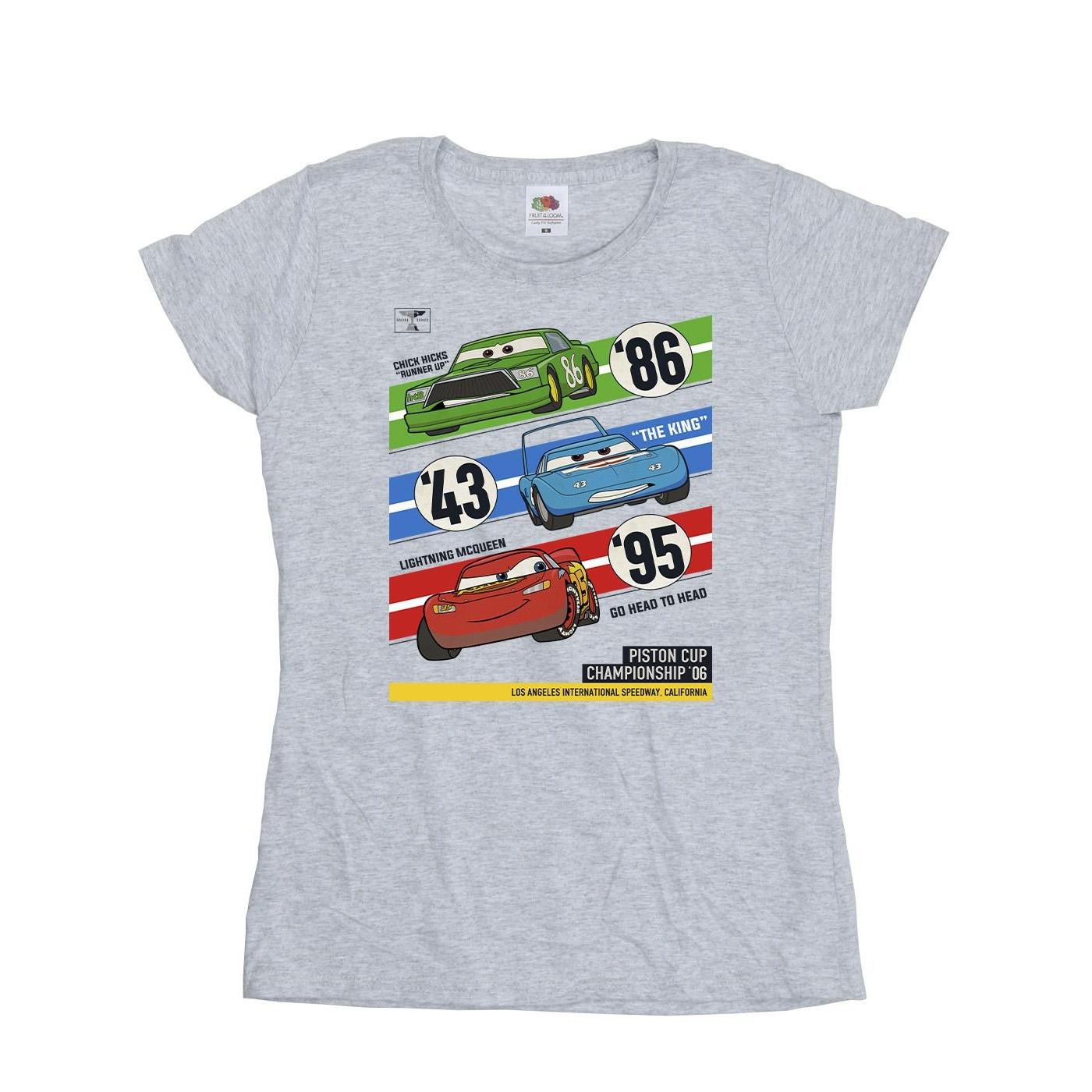 Image of Cars Piston Cup Champions Tshirt Damen Grau L