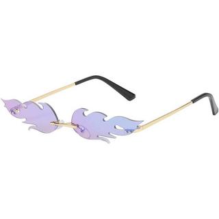 B2X  Sonnenbrille – Feuerflamme – UV400 – Lila – Blau 
