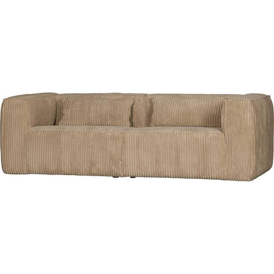 mutoni Sofa Bean 3.5-Sitzer grober Rippstoff travertin 246  