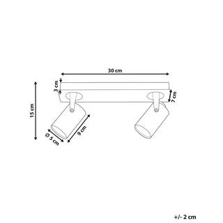 Beliani Deckenlampen aus Eisen Industriell KLIP  